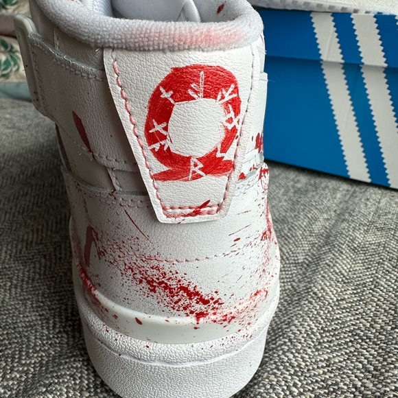 Adidas Originals X Hand Painted God Of War Shoes- US 9.5 & UK 9 - Picture 6 of 13